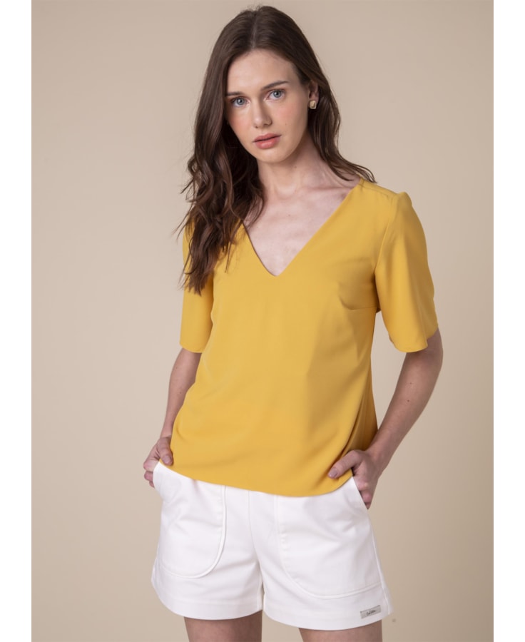 Blusa Fivela Meia Lua Amarelo