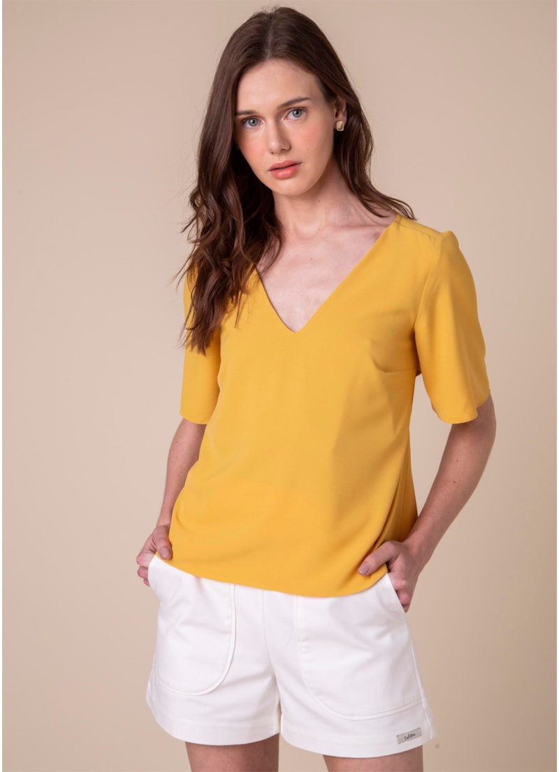 Blusa Fivela Meia Lua Amarelo
