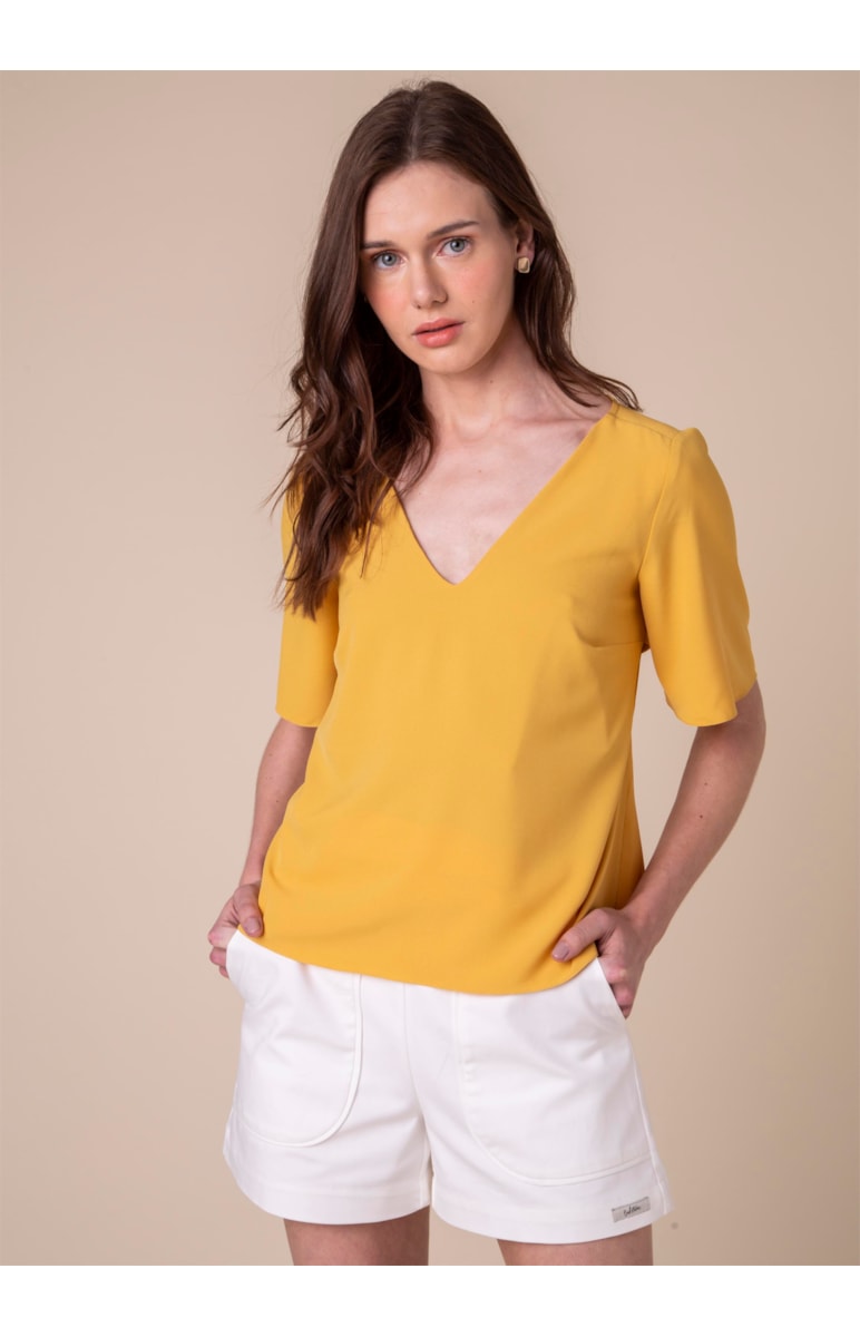 Blusa Fivela Meia Lua Amarelo