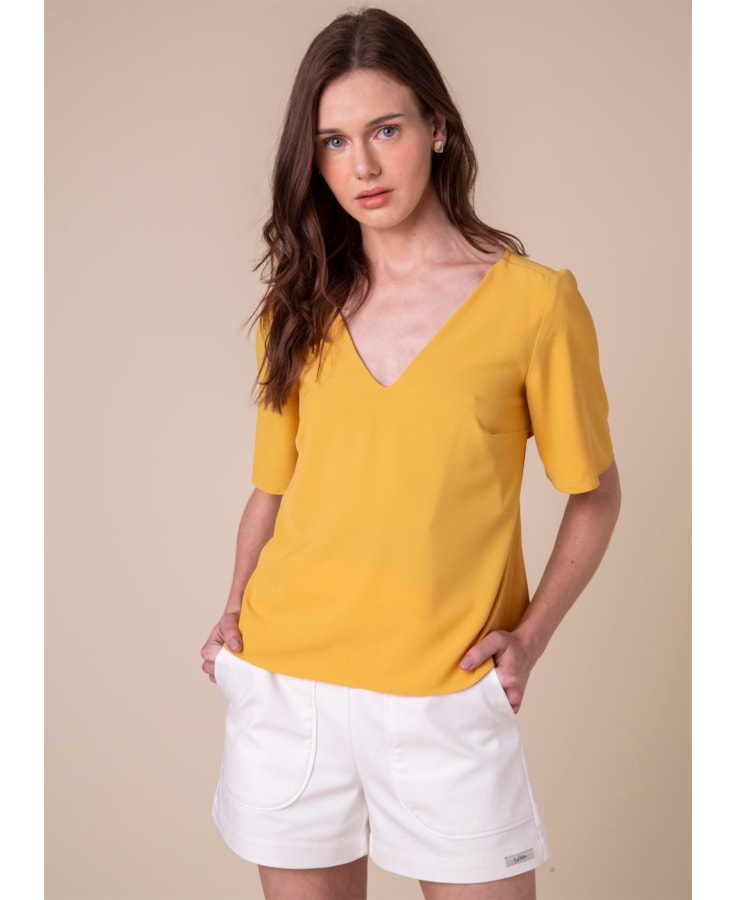 Blusa Fivela Meia Lua Amarelo