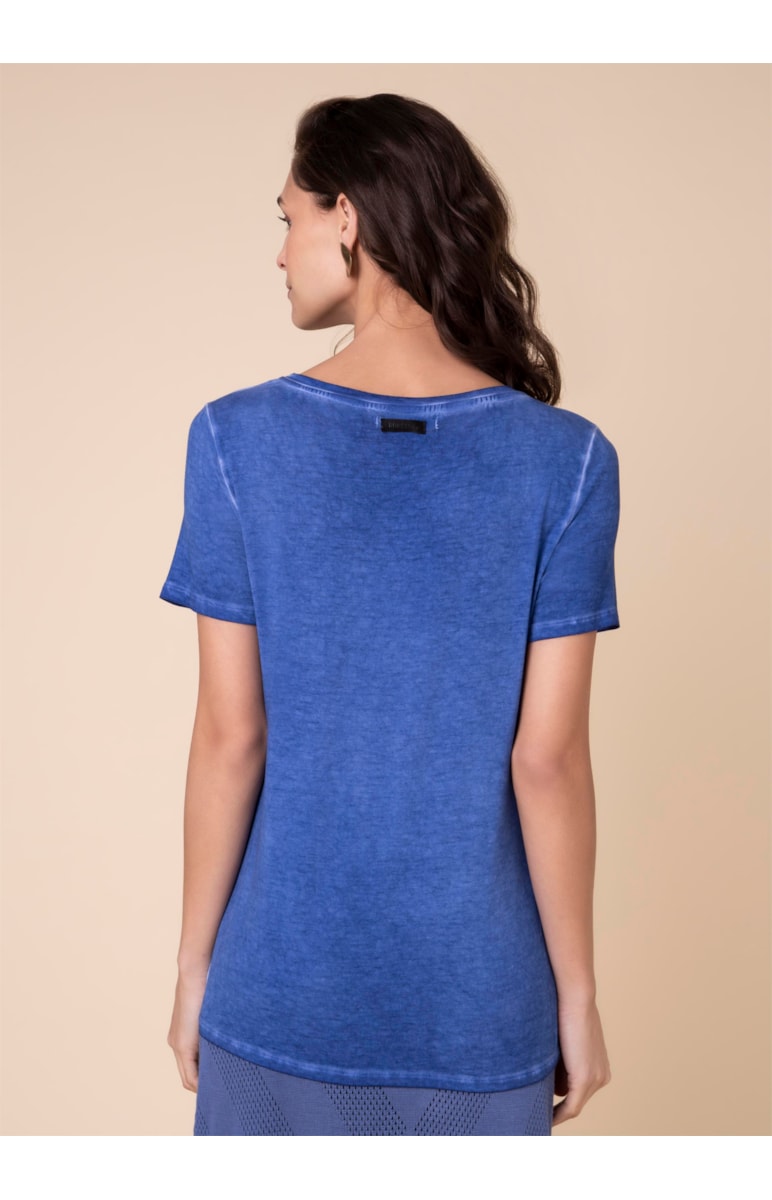 Blusa Flor Caule Azul Seco