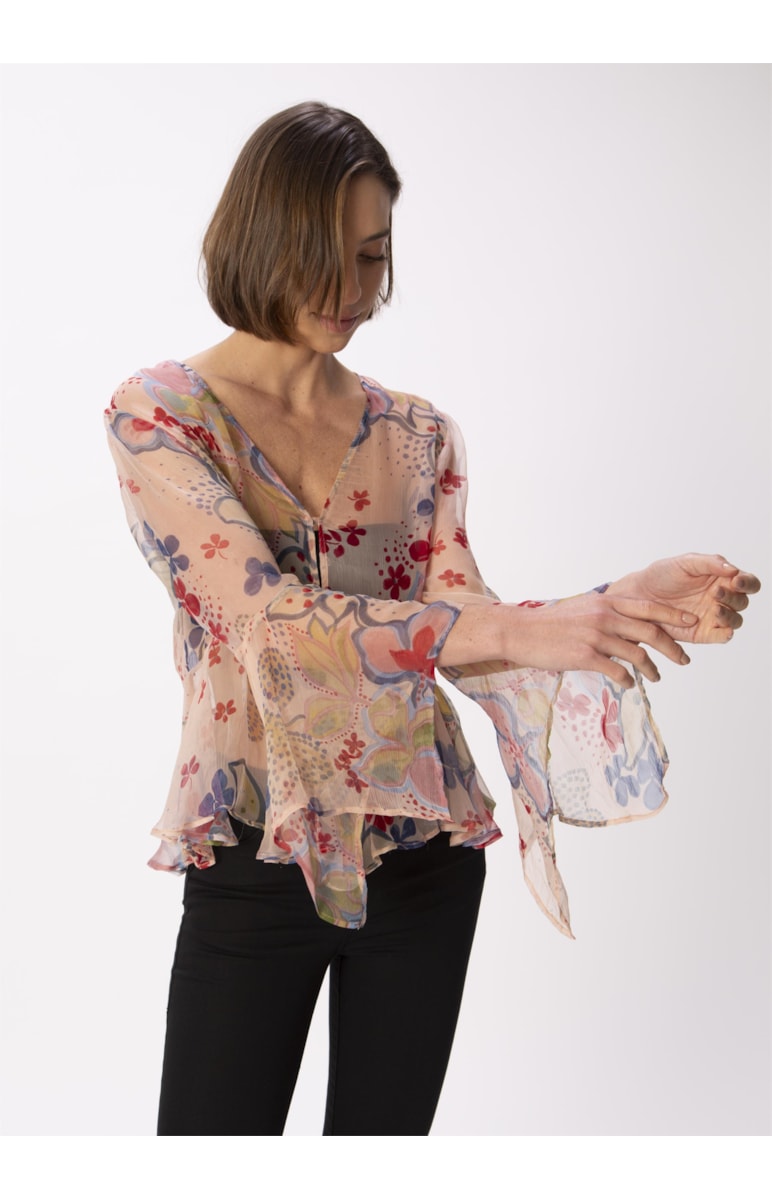 Blusa Floral Aquarela Estampado