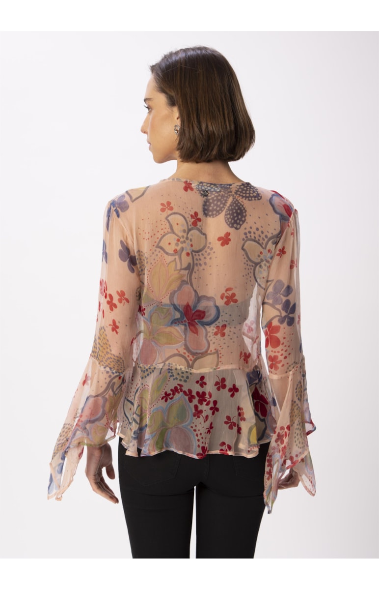 Blusa Floral Aquarela Estampado