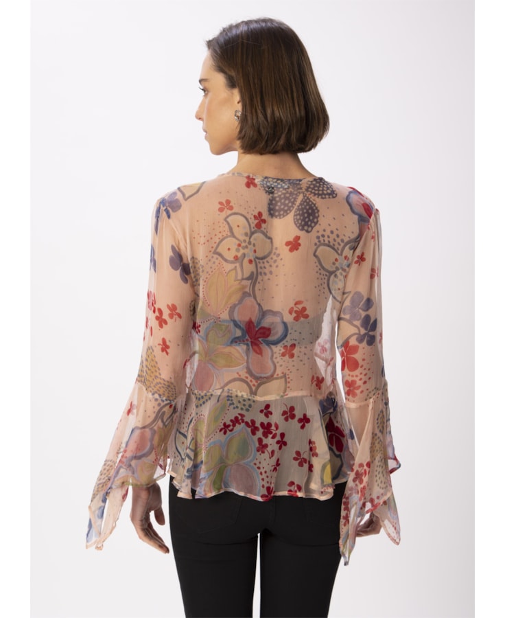 Blusa Floral Aquarela Estampado