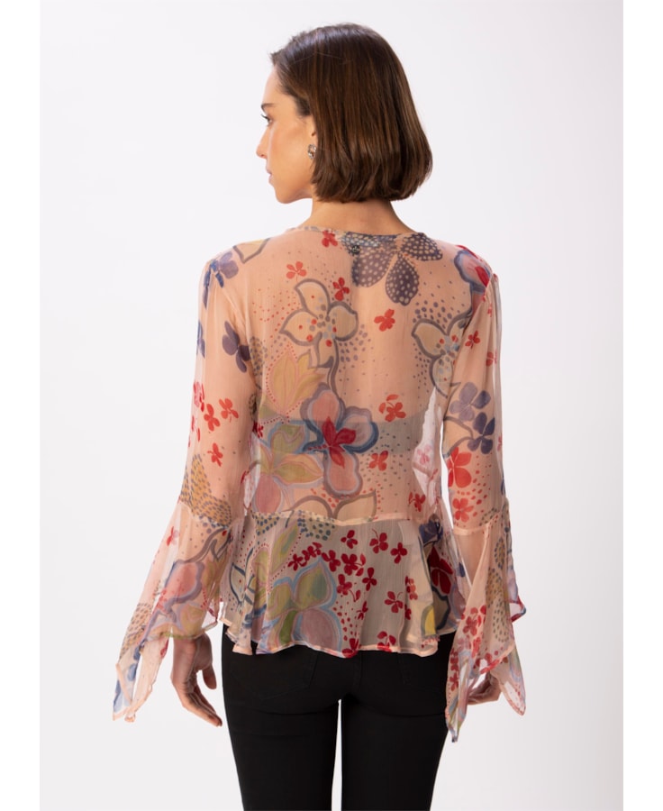 Blusa Floral Aquarela Estampado