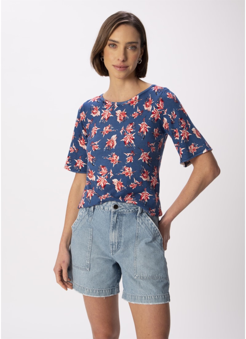 Blusa Flores Dots Estampado