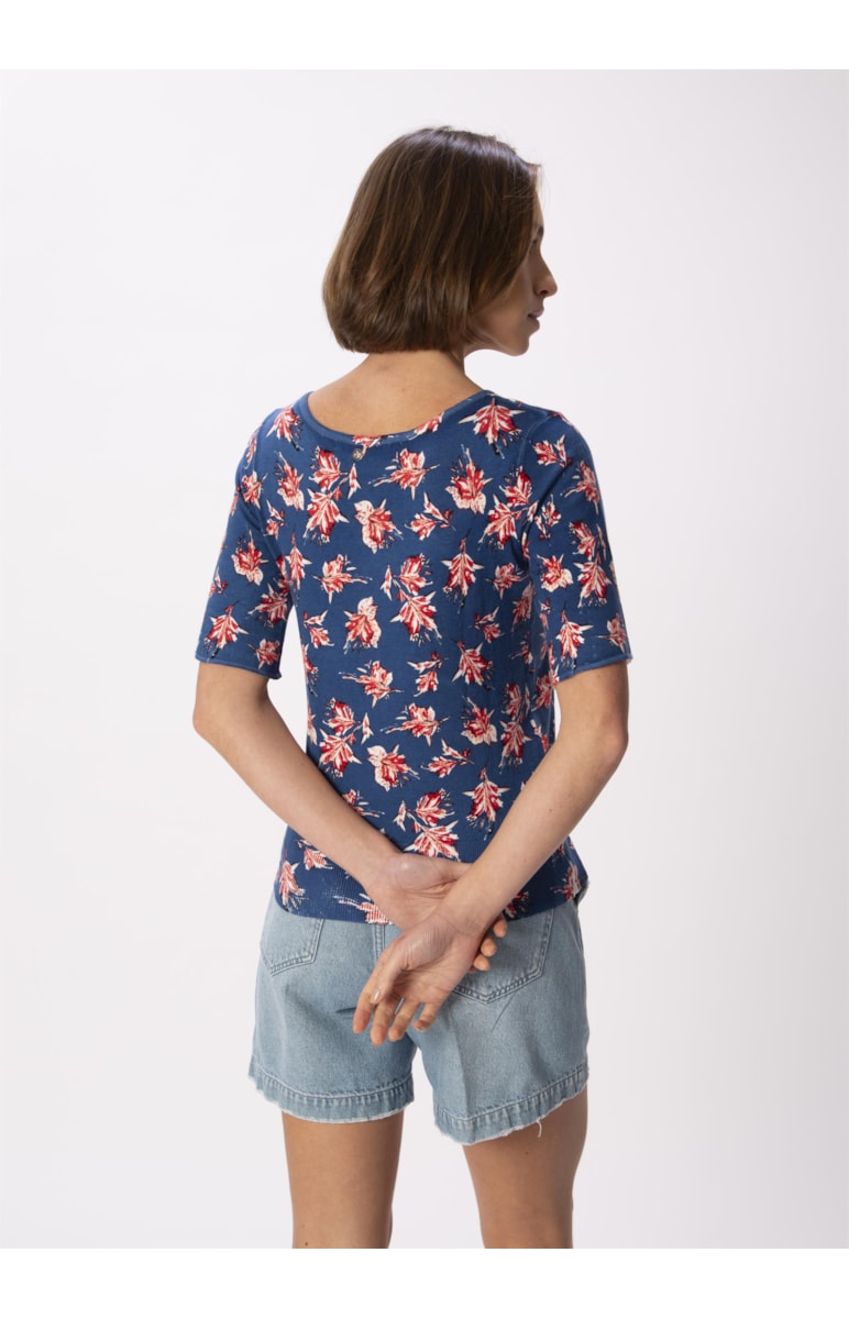 Blusa Flores Dots Estampado