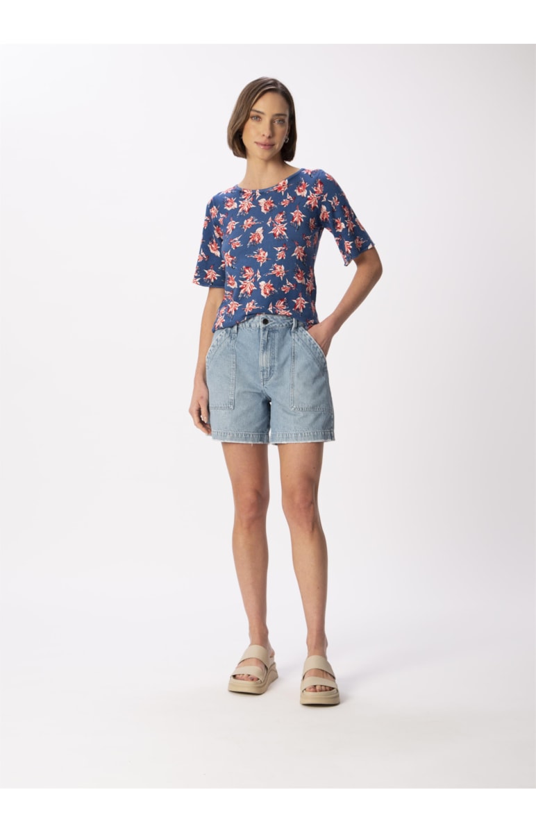 Blusa Flores Dots Estampado