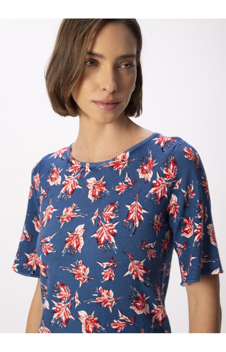 Blusa Flores Dots Estampado