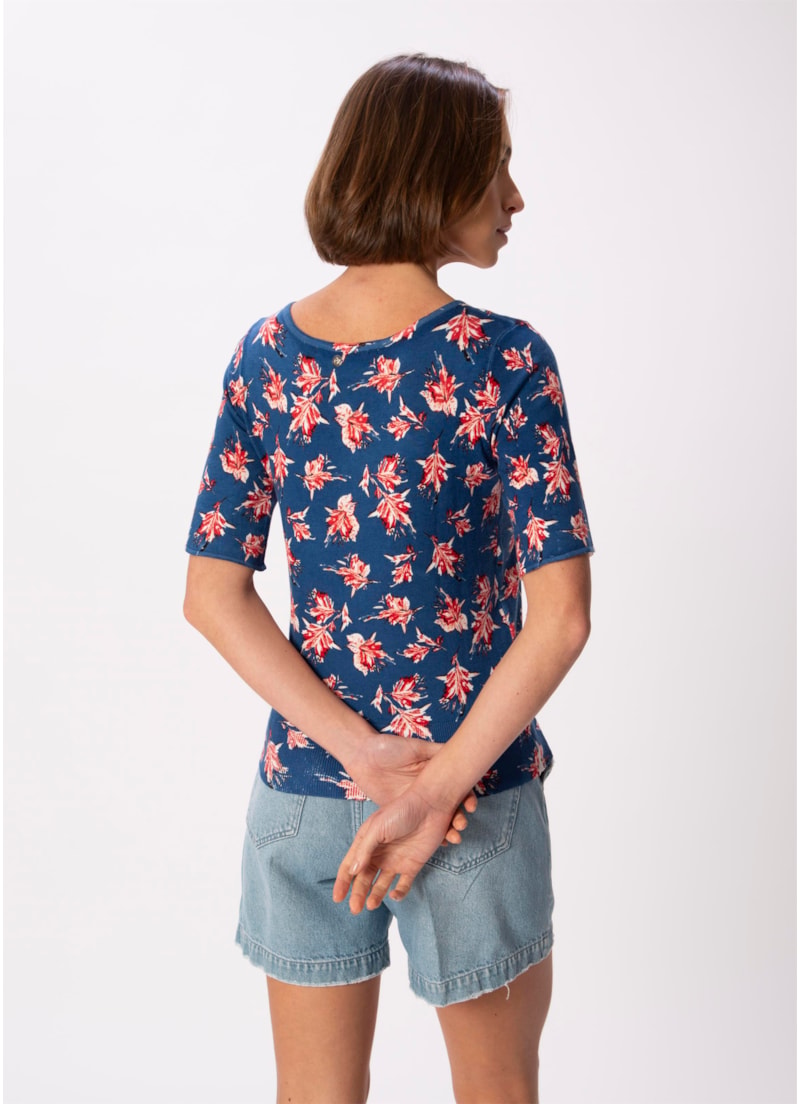Blusa Flores Dots Estampado