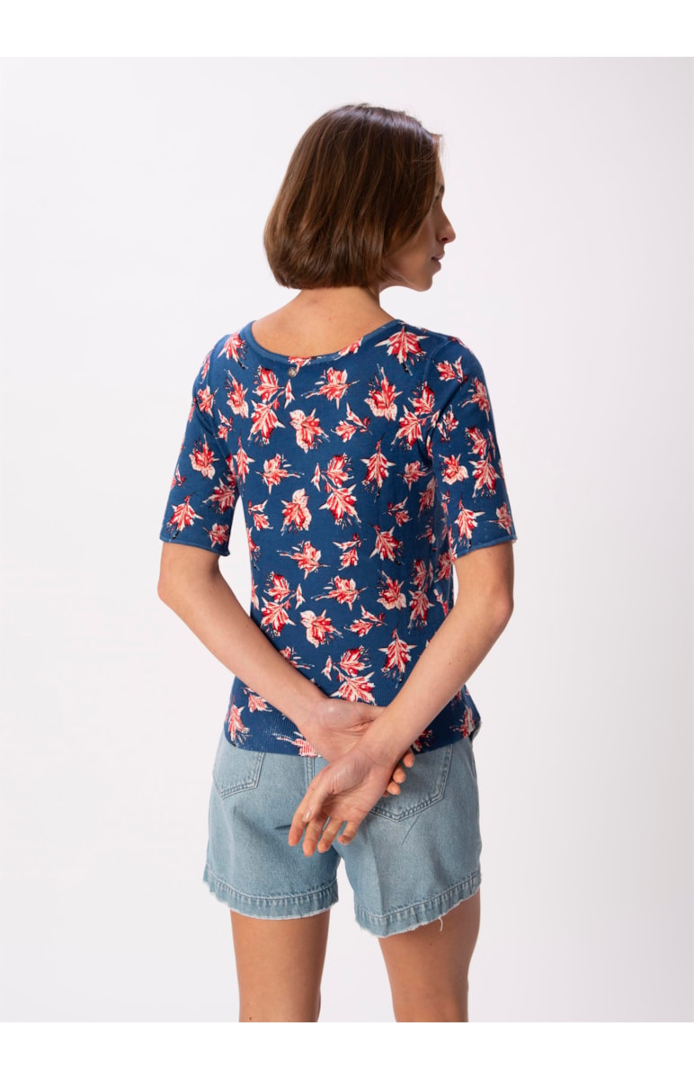Blusa Flores Dots Estampado