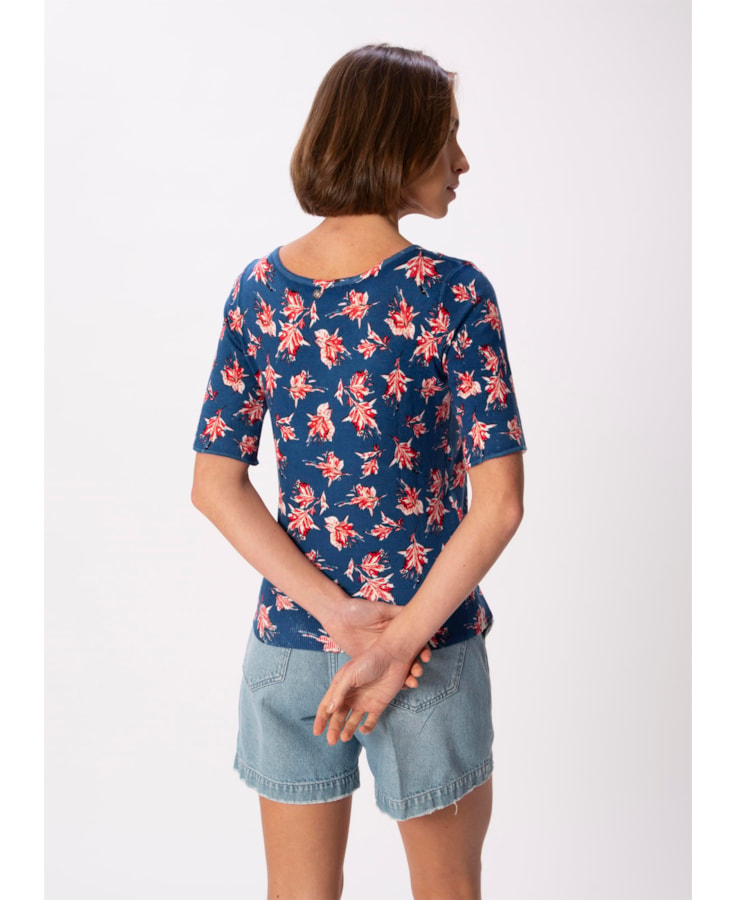 Blusa Flores Dots Estampado