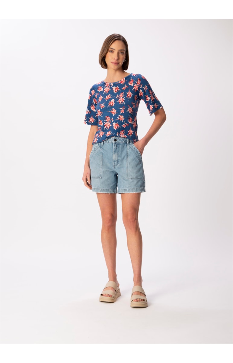 Blusa Flores Dots Estampado