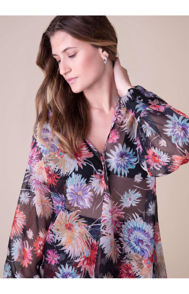 Blusa Flower Power Preto