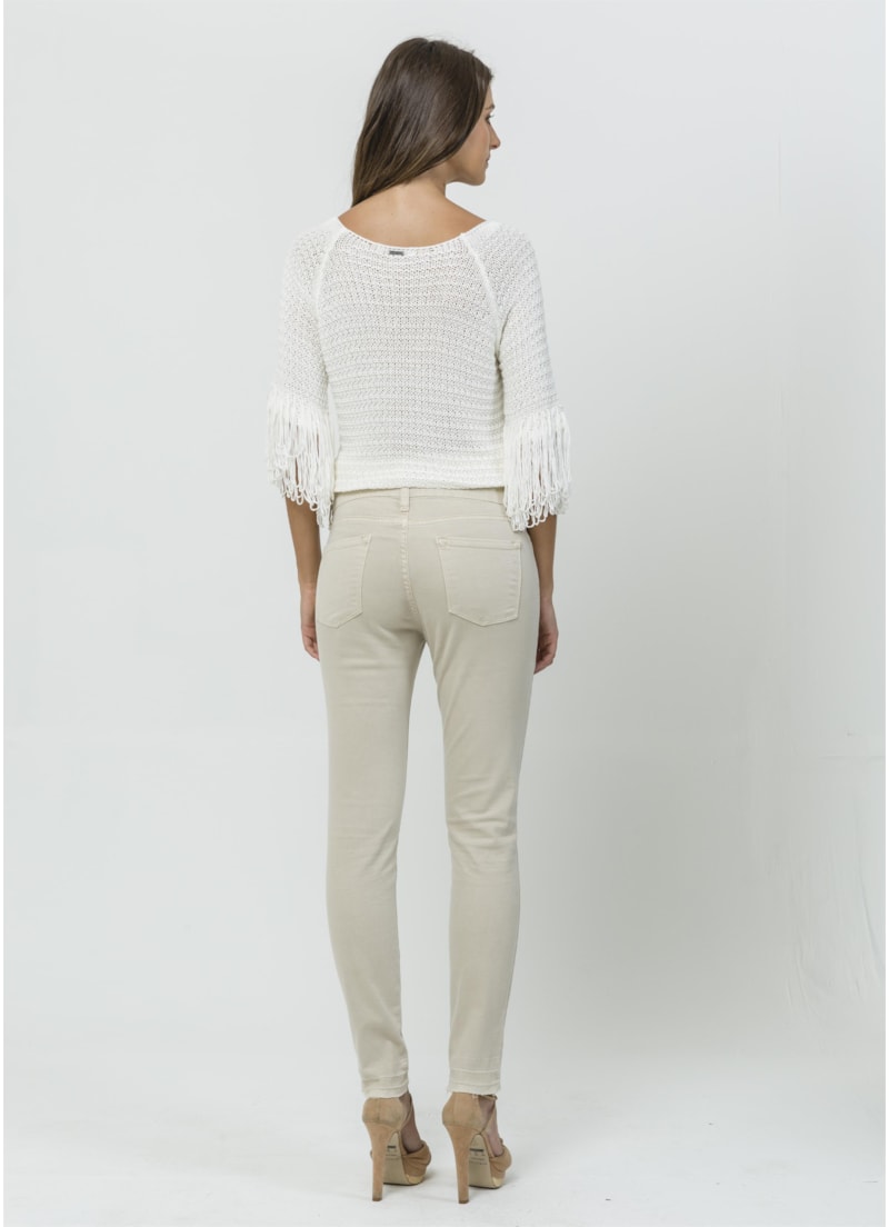 Blusa Franja 7/8 Off White
