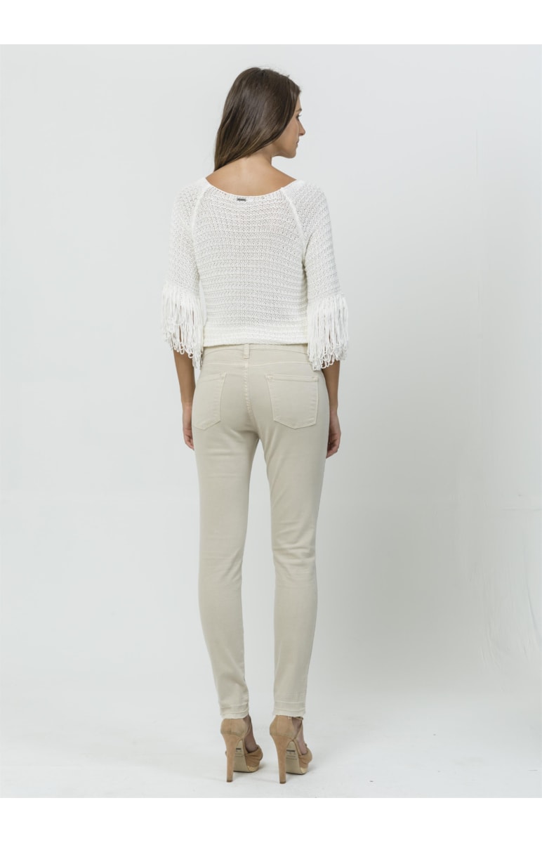 Blusa Franja 7/8 Off White