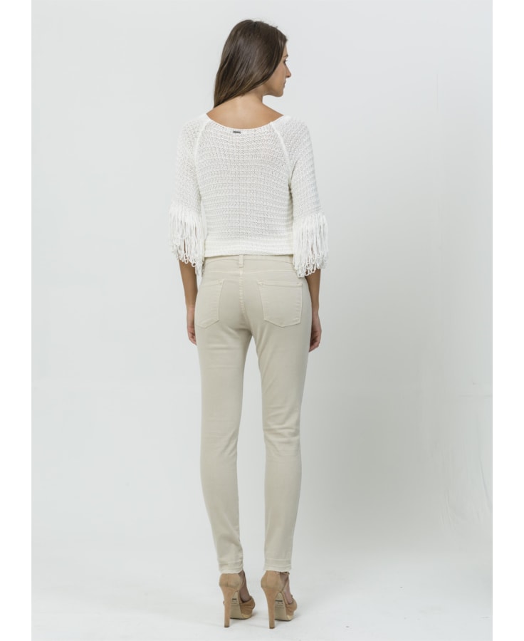 Blusa Franja 7/8 Off White