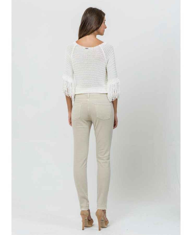 Blusa Franja 7/8 Off White