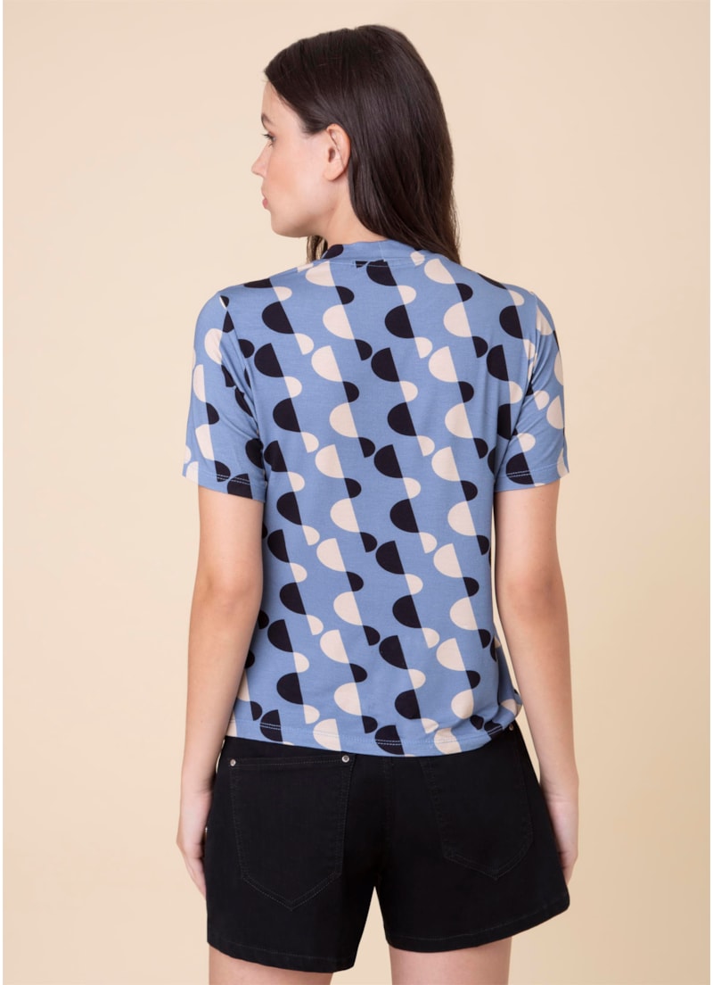Blusa Gola Alta Mosaico Estampado