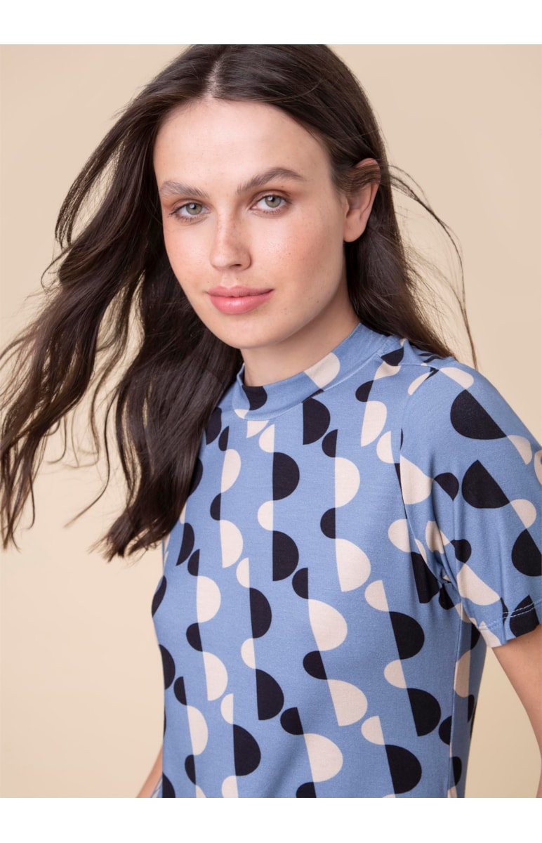 Blusa Gola Alta Mosaico Estampado