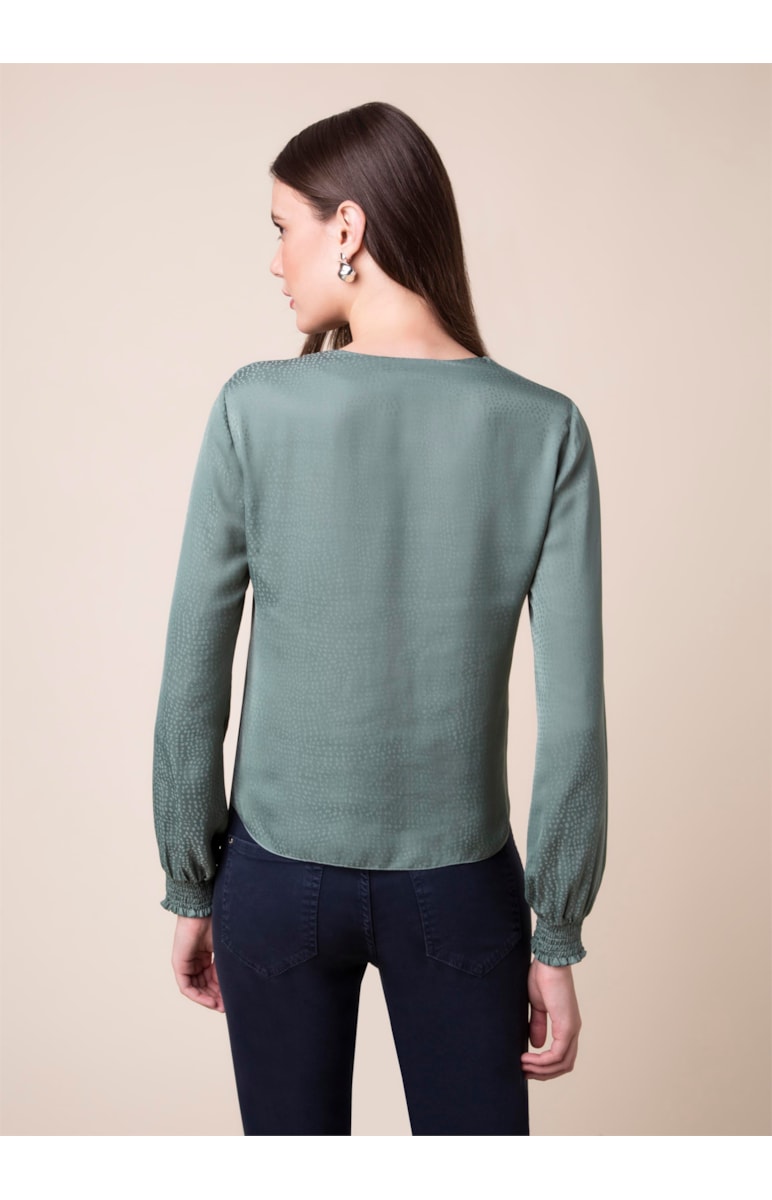 Blusa Jacquard Verde Agua