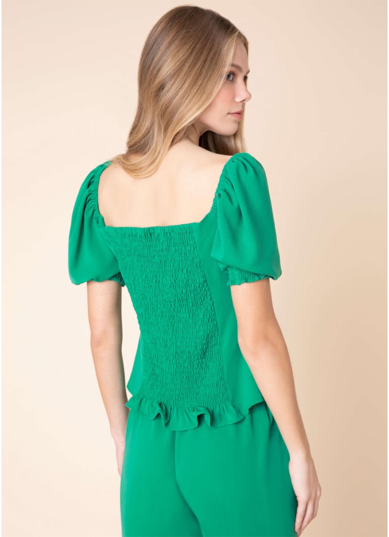 Blusa Lastex Verde Bandeira