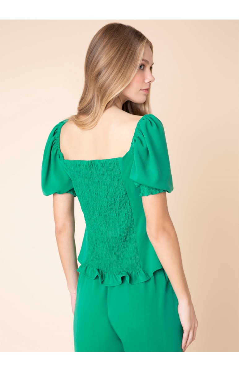 Blusa Lastex Verde Bandeira