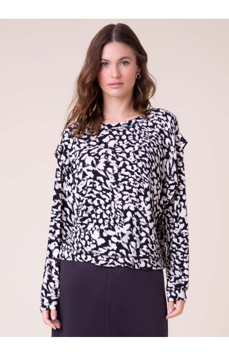 Blusa Leopardo Preto