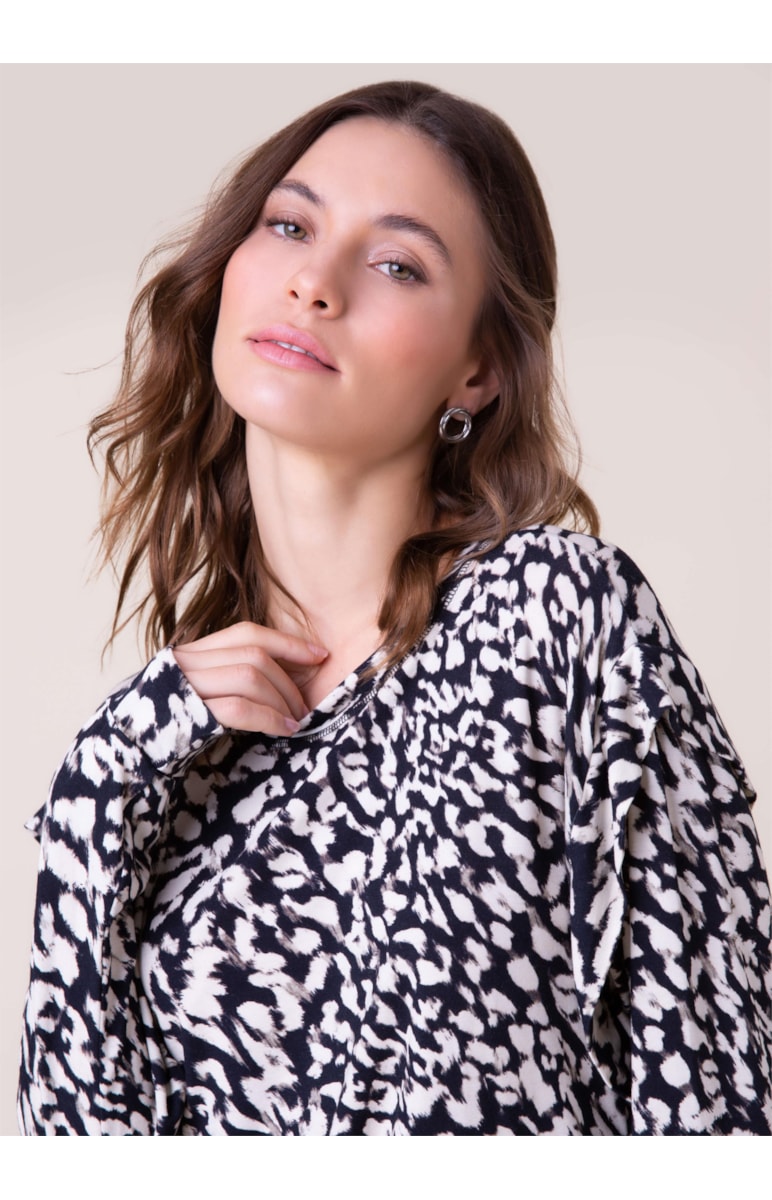 Blusa Leopardo Preto