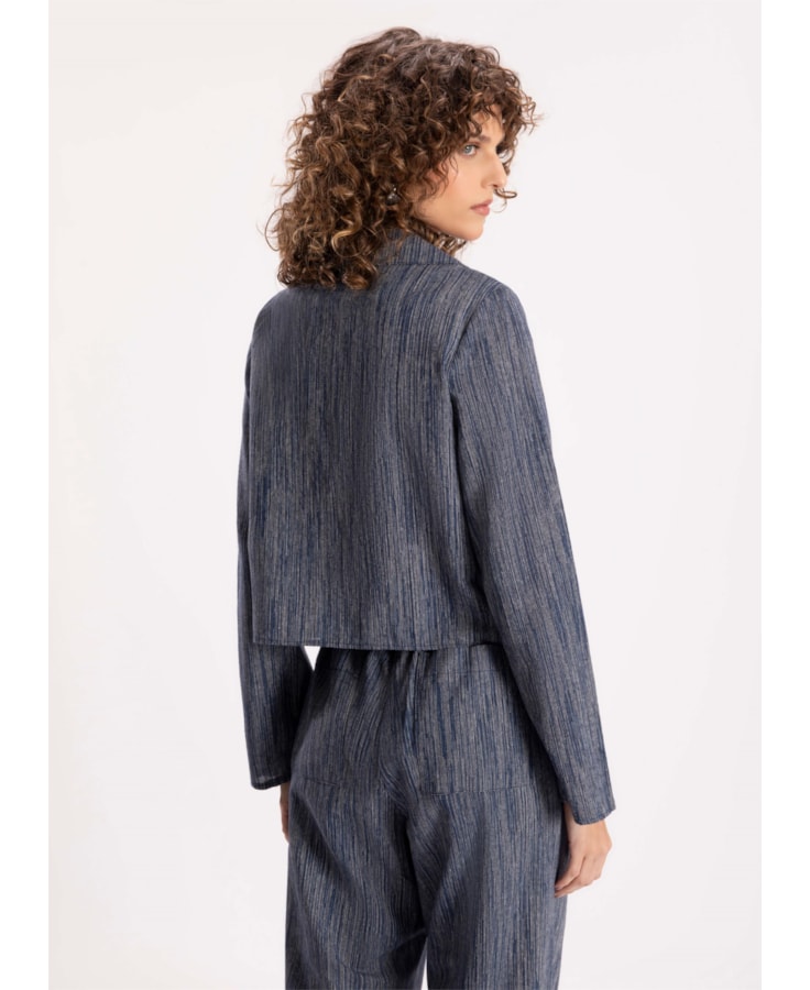Blusa Linen Blue Rolote Marinho