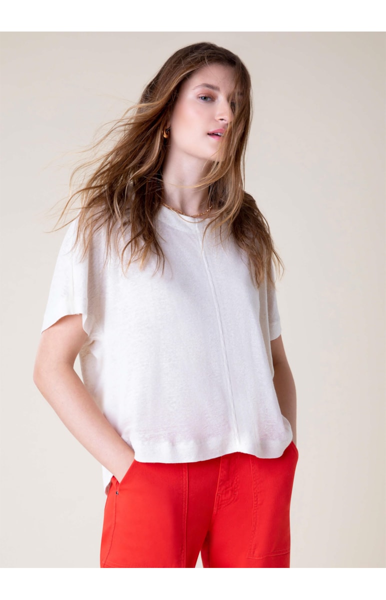 Blusa Linho Amarração Areia