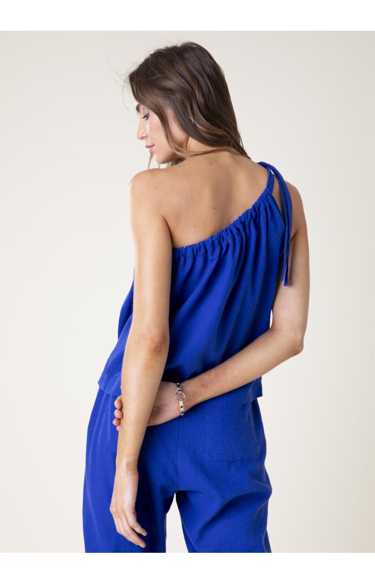 Blusa Linho Um Ombro Só Royal