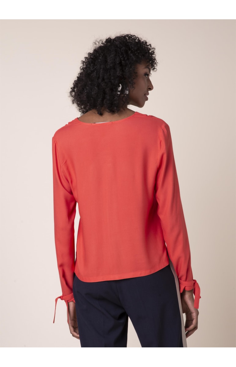 Blusa Lisa Amarração Vermelho Vivo