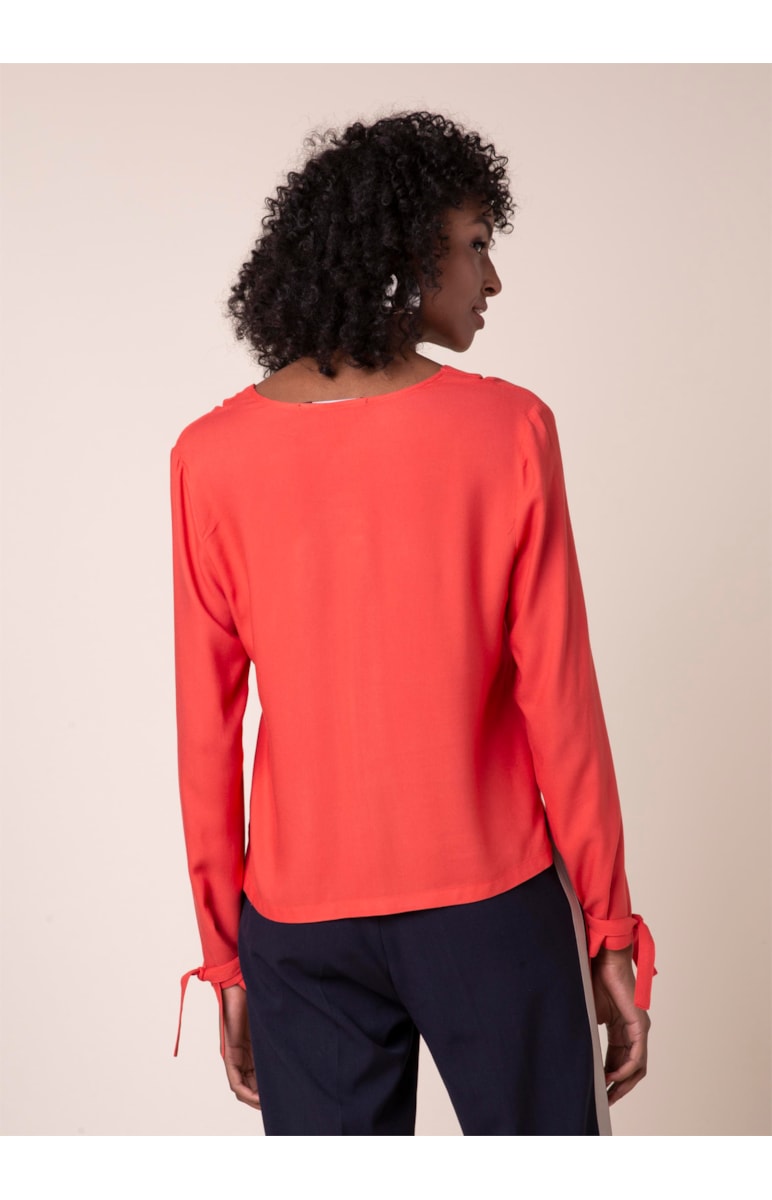 Blusa Lisa Amarração Vermelho Vivo