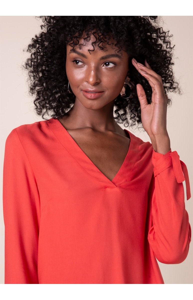 Blusa Lisa Amarração Vermelho Vivo