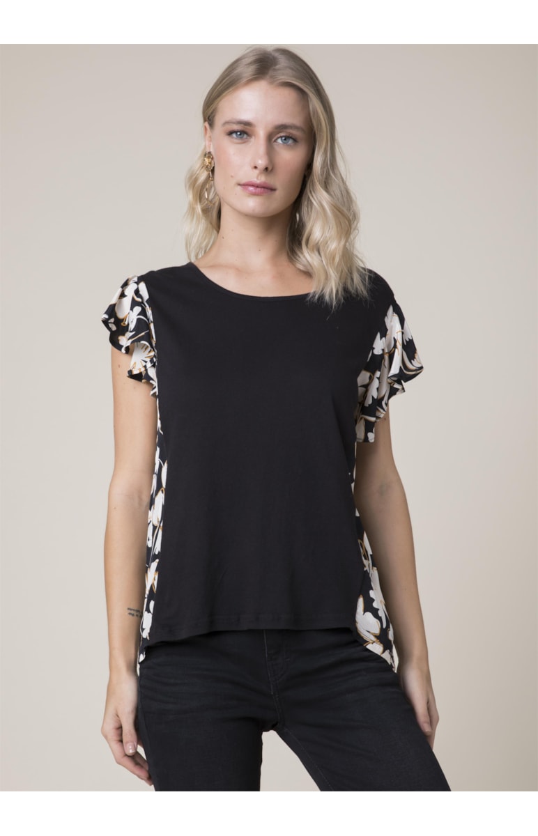 Blusa Listra Lateral Preto