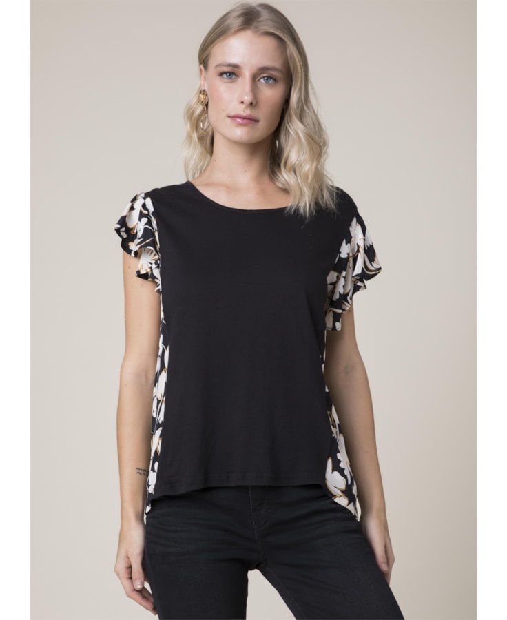 Blusa Listra Lateral Preto