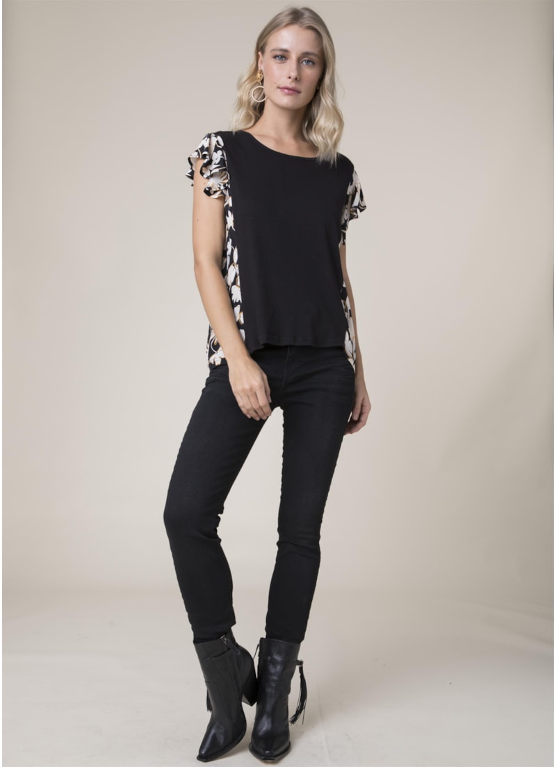 Blusa Listra Lateral Preto