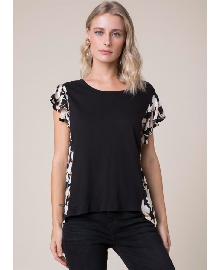 Blusa Listra Lateral Preto