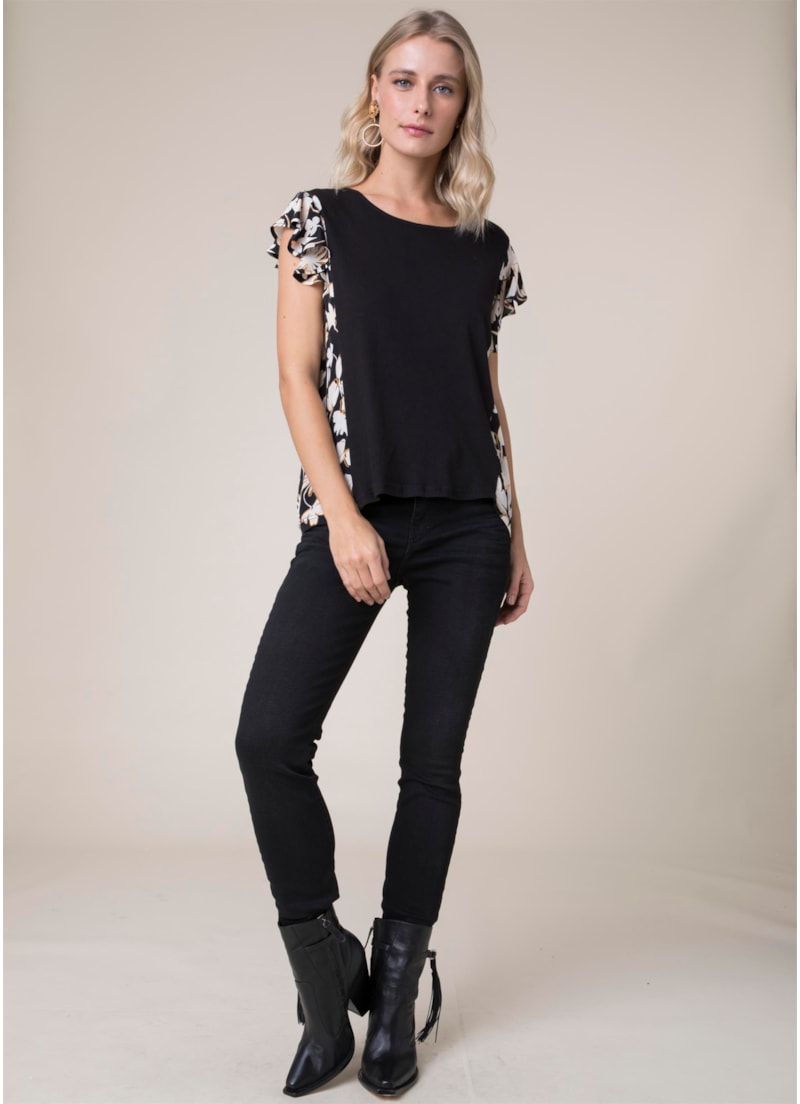 Blusa Listra Lateral Preto