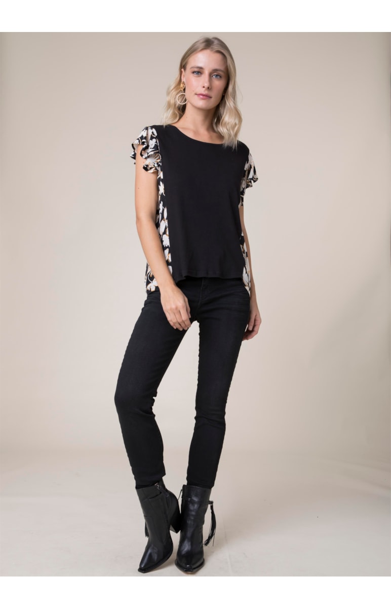 Blusa Listra Lateral Preto