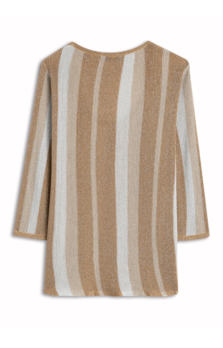 Blusa Listrada Cropped Ouro