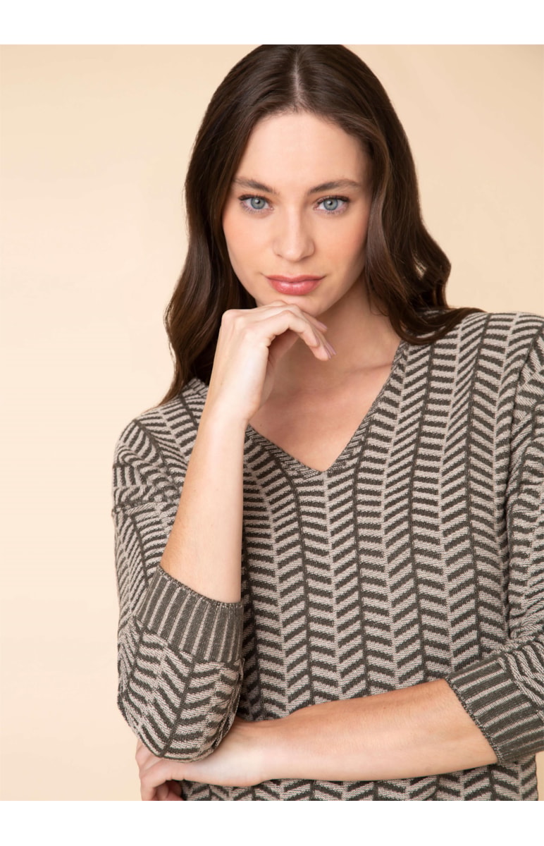 Blusa Listras Diagonal Areia