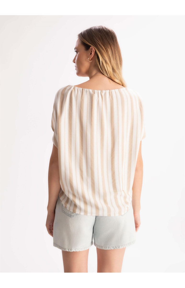 Blusa Lux Stripes Areia