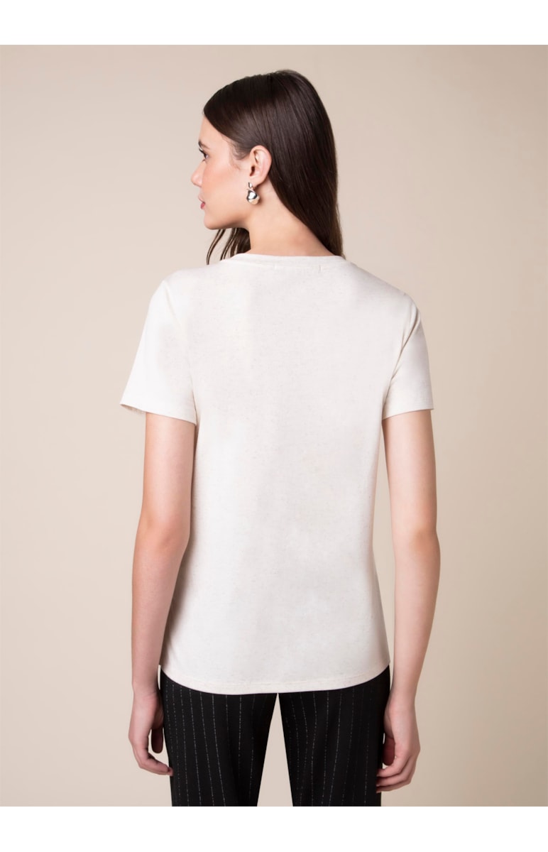 Blusa Malha Canelada Areia