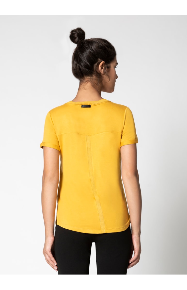 Blusa Malha Retillínea Mostarda