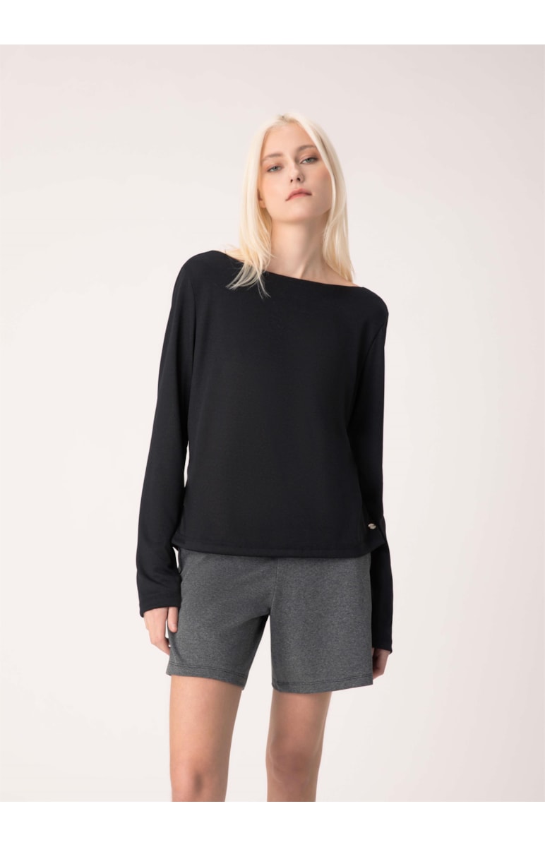 Blusa Malha Tricot Preto