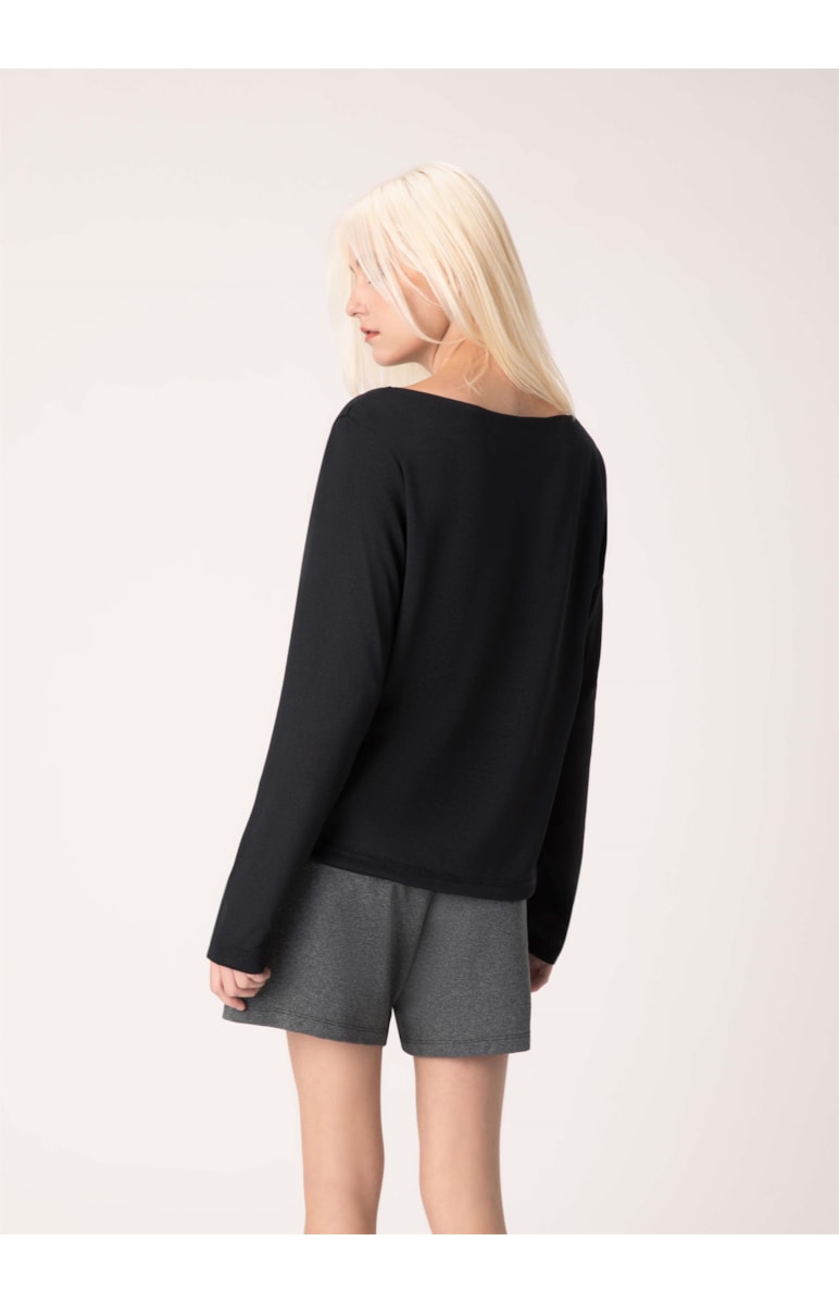 Blusa Malha Tricot Preto