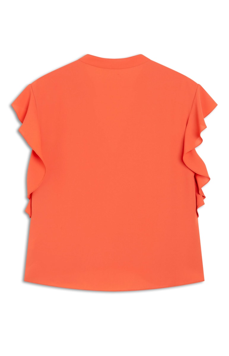 Blusa Manga Babados Laranja