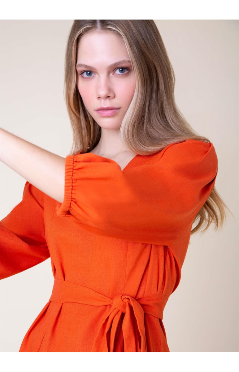 Blusa Manga Bufante Laranja